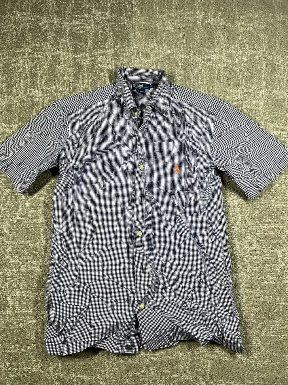Vintage Polo Ralph Lauren Short Sleeve Button Down Shirt Size M